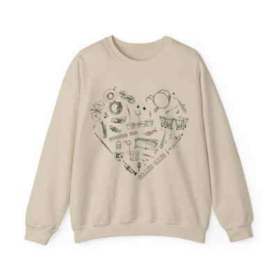 Grand Oaks Marching Band Heart Sweatshirt – I Love Grand Oaks Band
