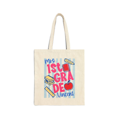 Personalized 1st Grade Teacher Tote Bag