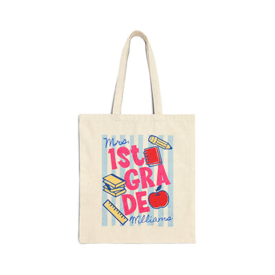 Personalized 1st Grade Teacher Tote Bag