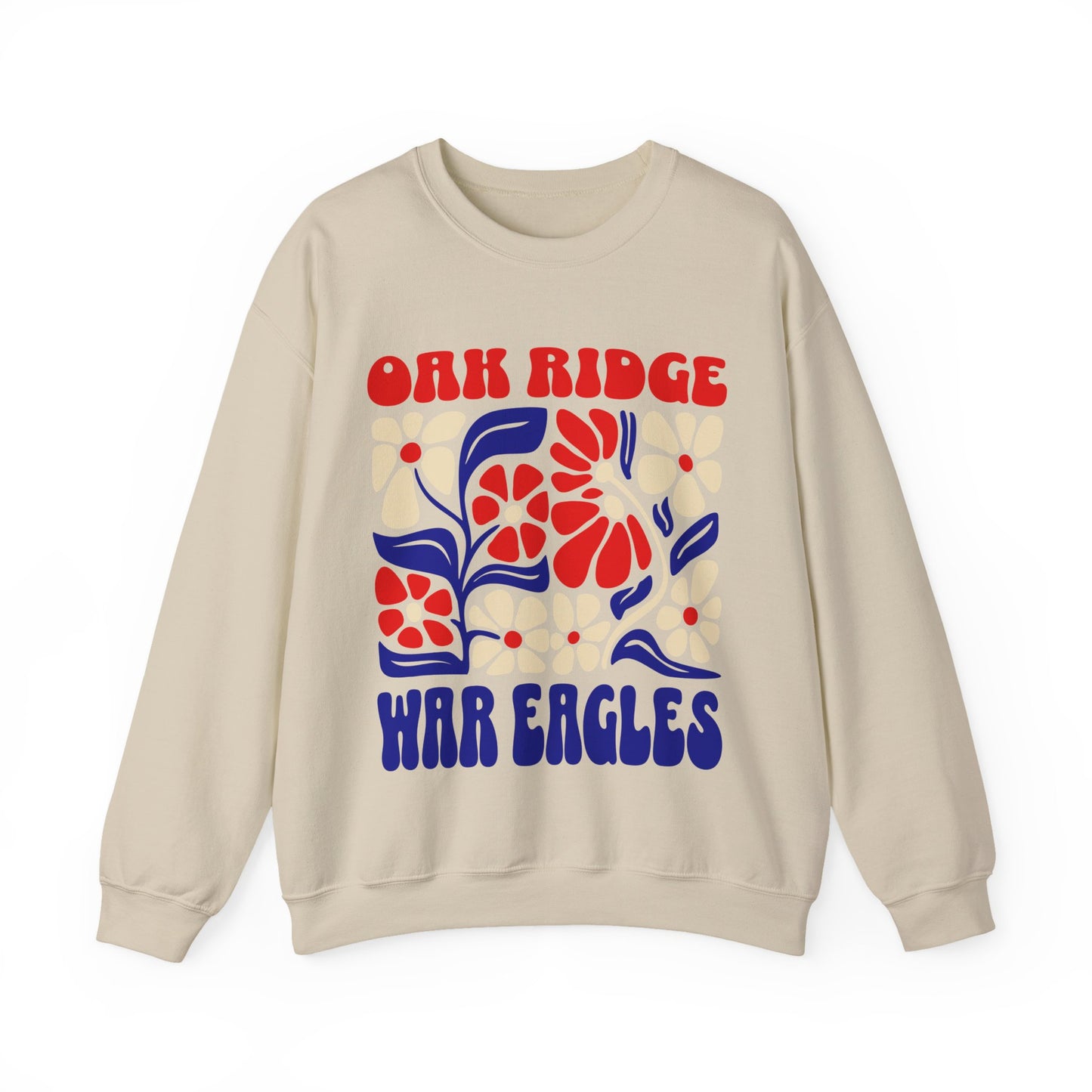 Boho Floral Oak Ridge War Eagles Sweatshirt