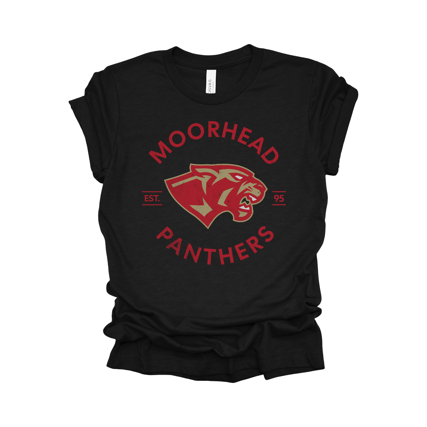 Moorhead Panthers Circle Design T-Shirt