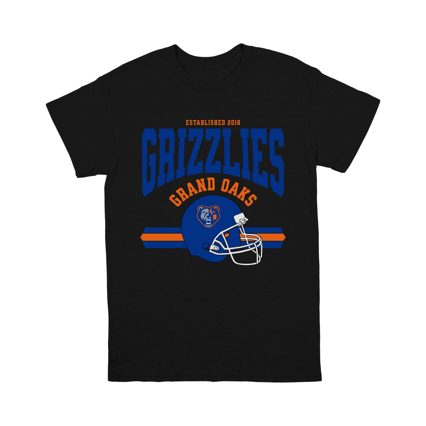 Grand Oaks High School Football T-Shirt | Grizzly Spirit Wear | Game Day Tee