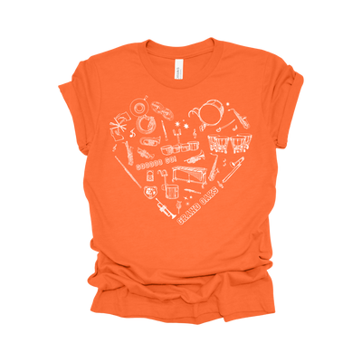 Grand Oaks Marching Band Heart Shirt – I Love Grand Oaks Band Tee