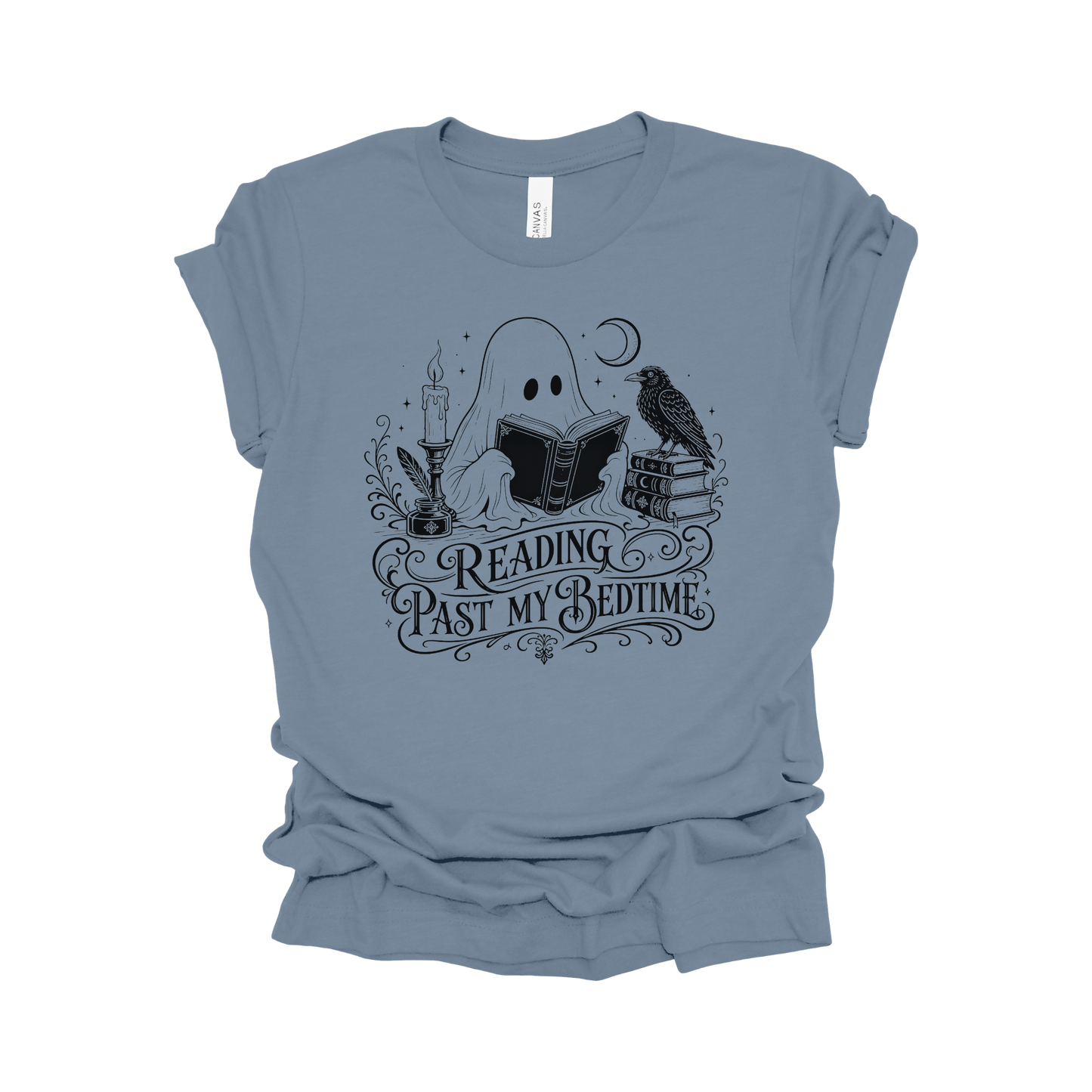 Reading Past My Bedtime Halloween Book Lover T-Shirt