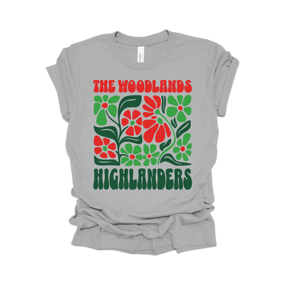 The Woodlands High School Boho Floral T-Shirt