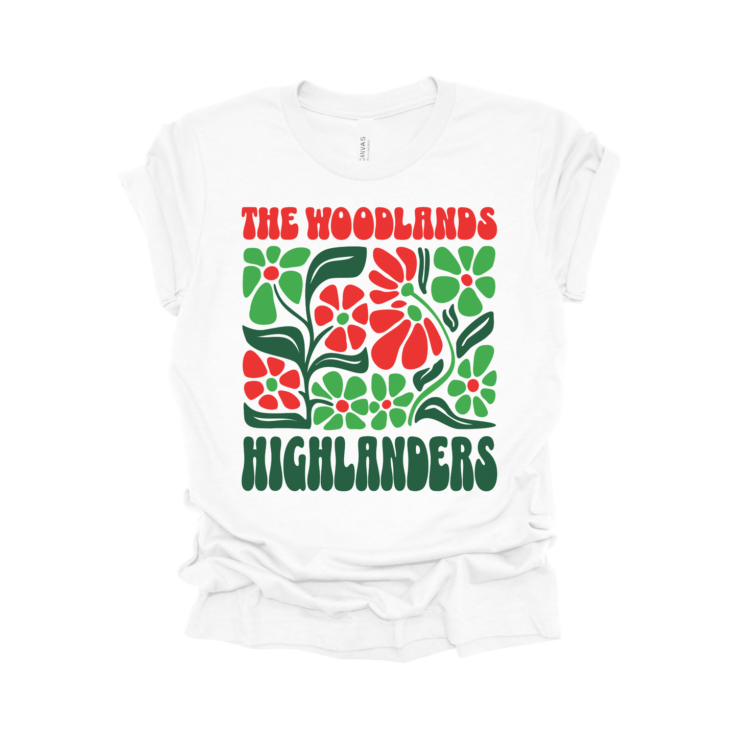 The Woodlands High School Boho Floral T-Shirt