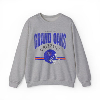 Grand Oaks High School Vintage Football Sweatshirt | Grizzly Spirit Wear | Retro Game Day Pullover