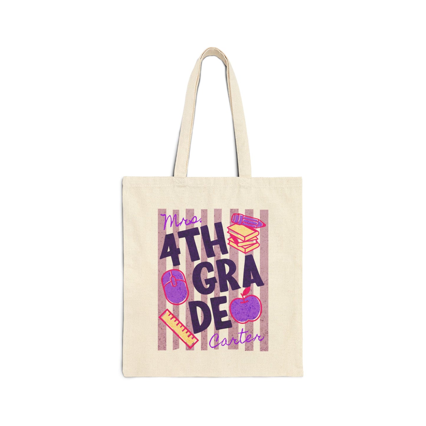 Personalized 4th Grade Teacher Tote Bag