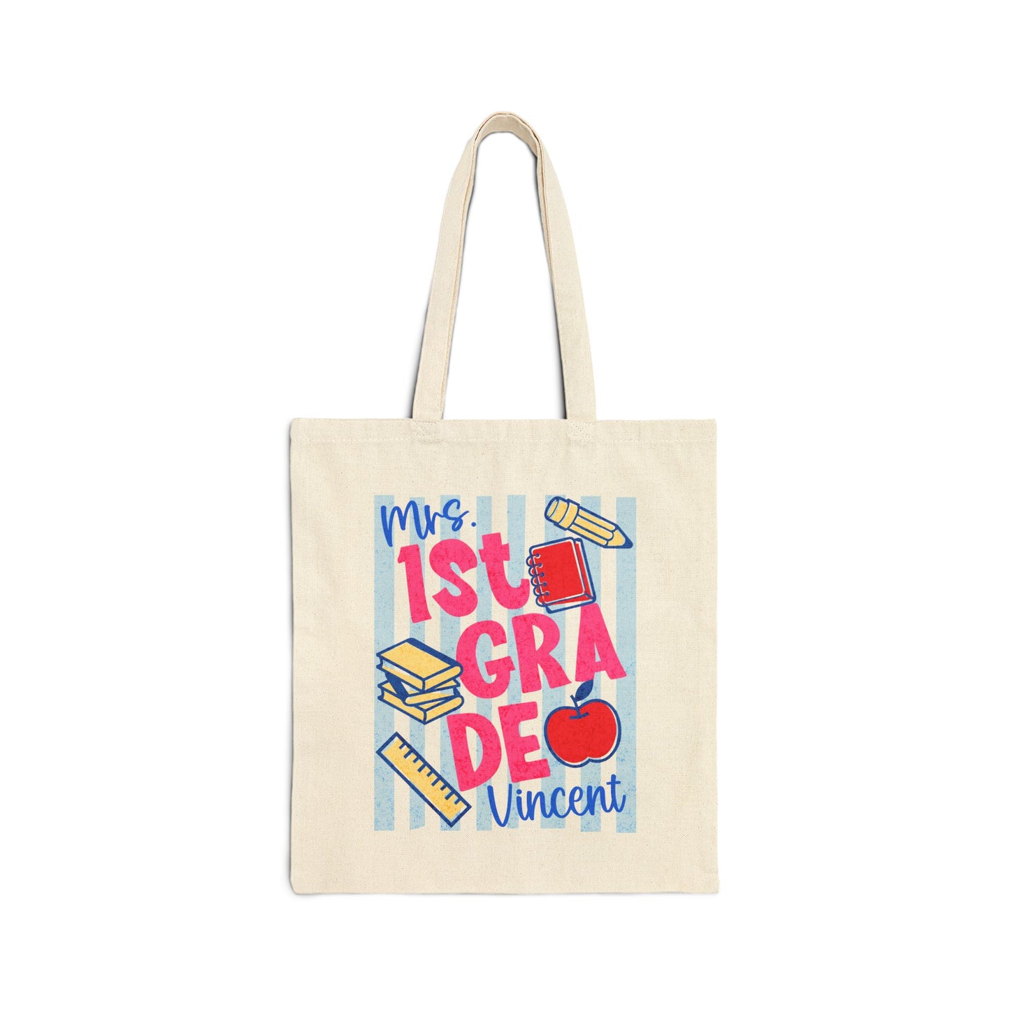 Personalized 1st Grade Teacher Tote Bag