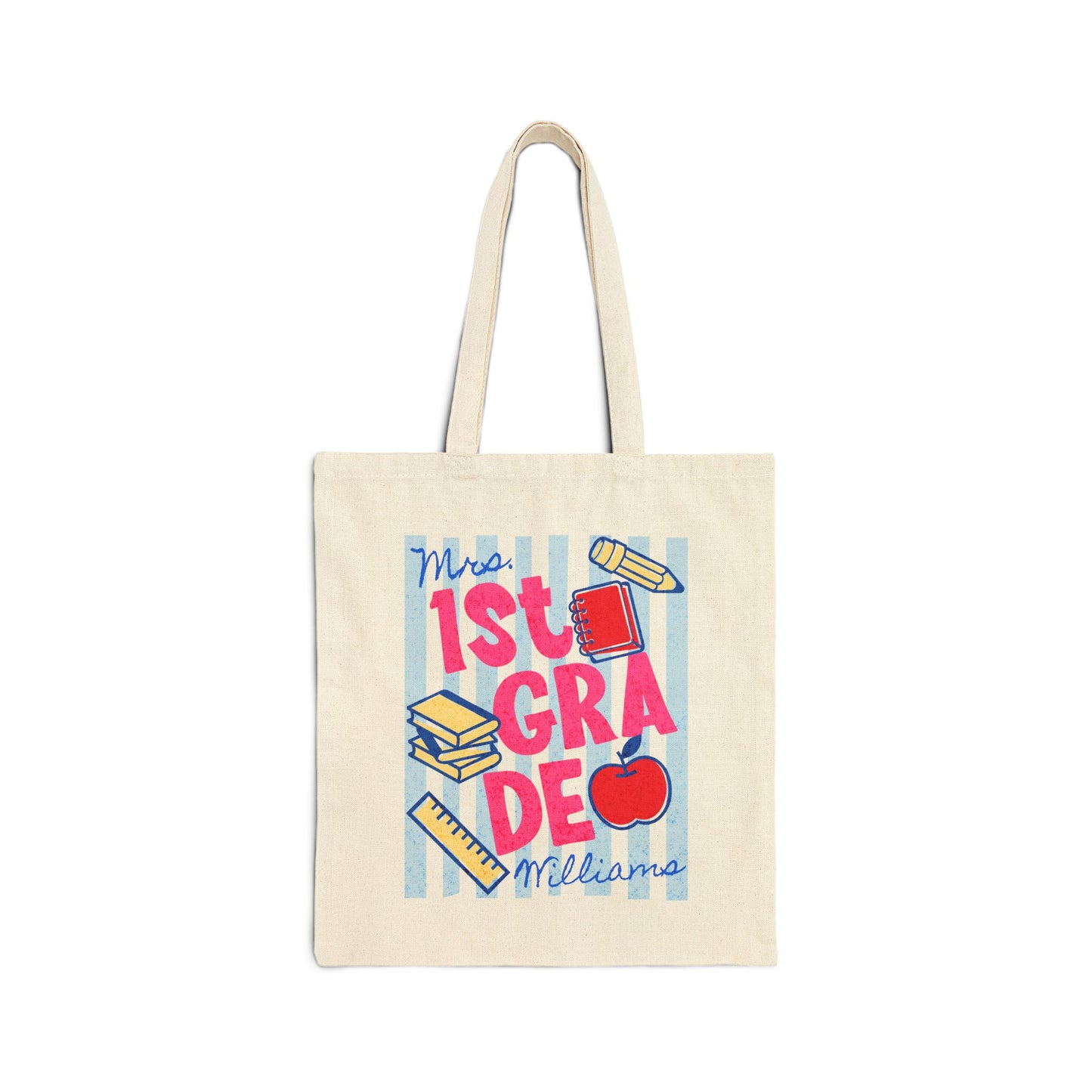 Personalized 1st Grade Teacher Tote Bag