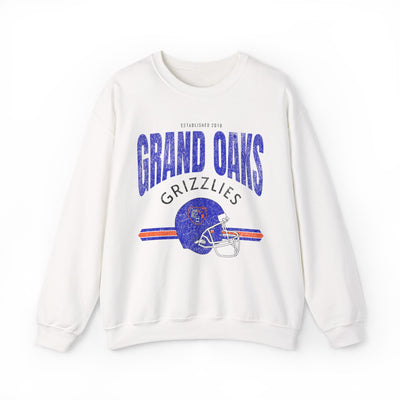 Grand Oaks High School Vintage Football Sweatshirt | Grizzly Spirit Wear | Retro Game Day Pullover