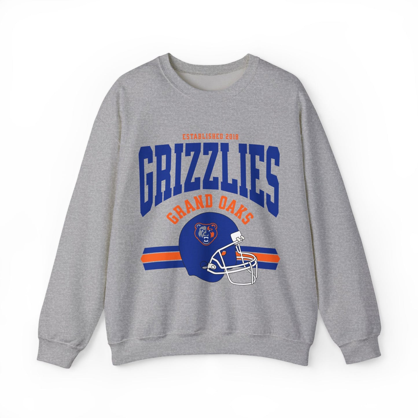 Grand Oaks High School Vintage Football Sweatshirt | Grizzly Spirit Wear | Retro Game Day Pullover