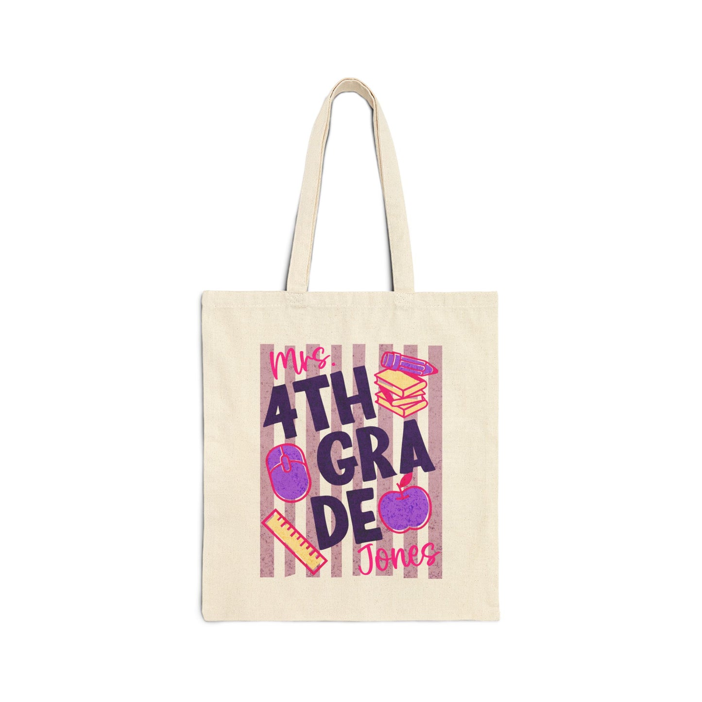 Personalized 4th Grade Teacher Tote Bag
