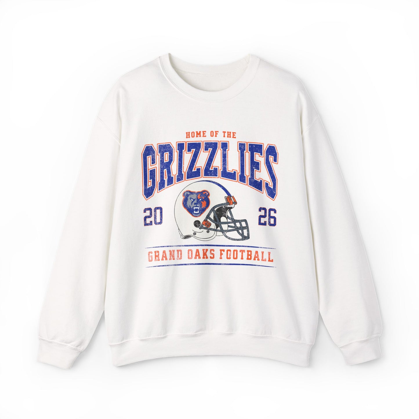 Grand Oaks High School Vintage Football Sweatshirt | Grizzly Spirit Wear
