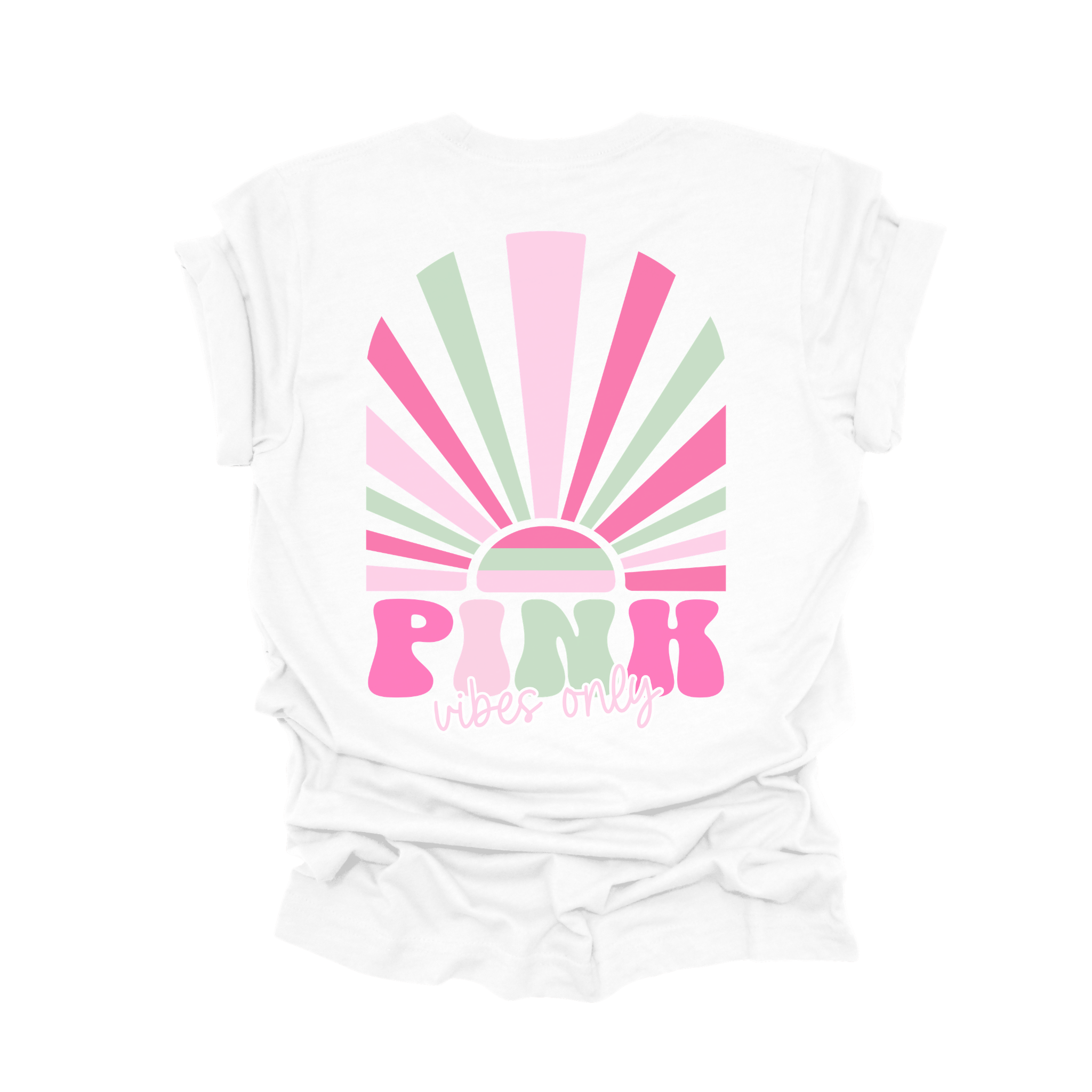 TWHS Pink Vibes Only – Pink Out Design Breast Cancer Awareness T-Shirt