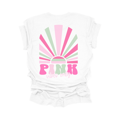 TWHS Pink Vibes Only – Pink Out Design Breast Cancer Awareness T-Shirt