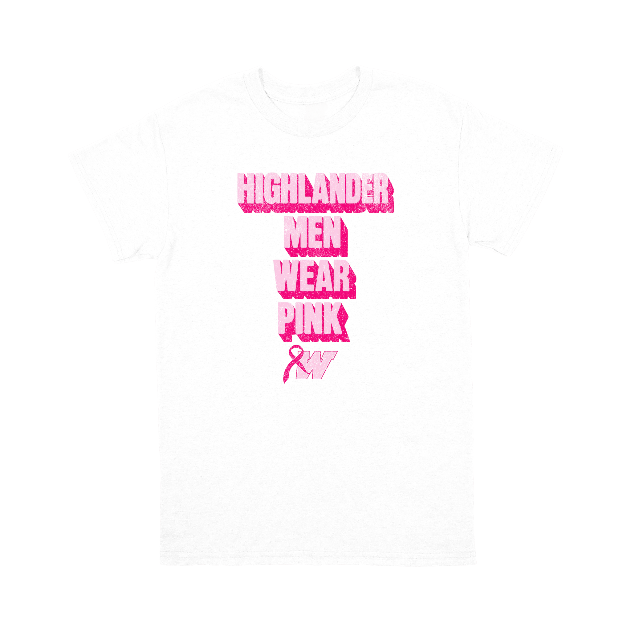 Highlander Men Wear Pink – The Woodlands High School Pink Out T-Shirt