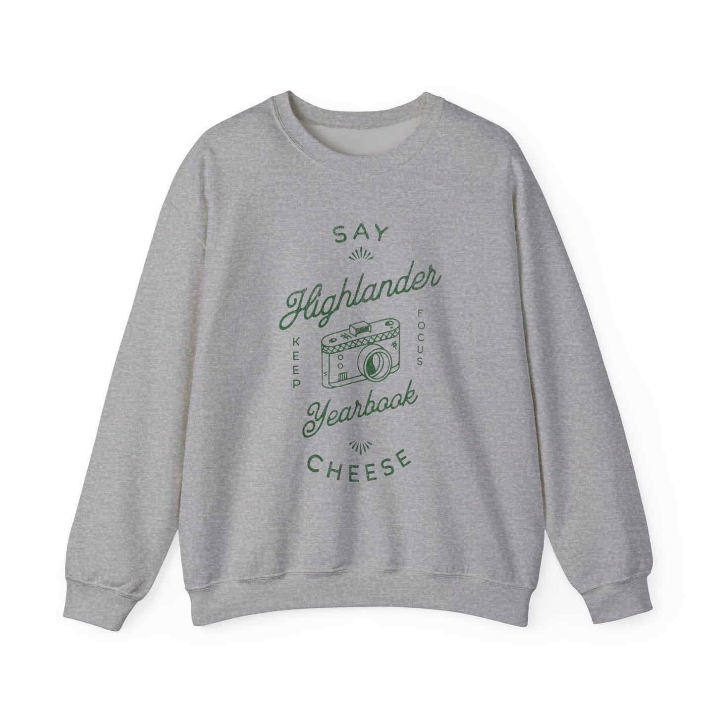 Highlander Yearbook - Say Cheese Yearbook Crewneck Sweatshirt