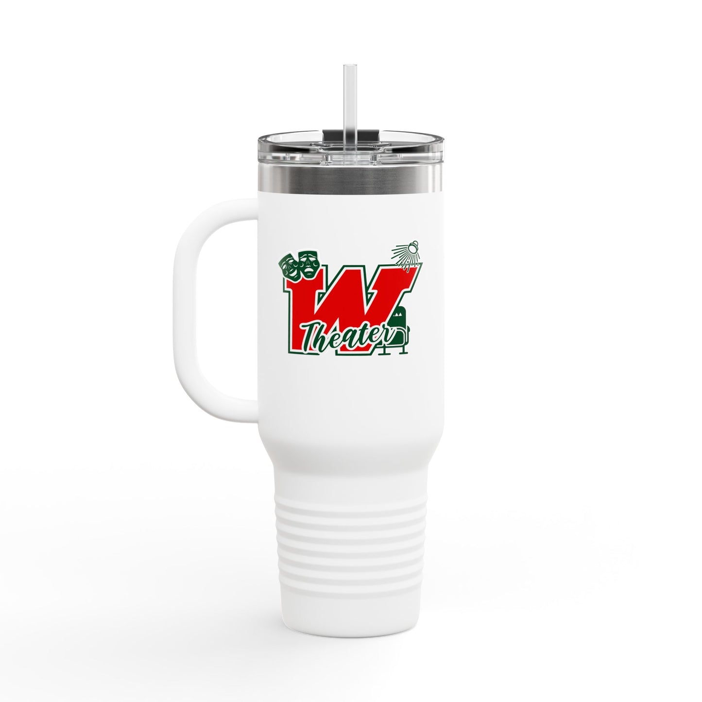 The Woodlands Theater 40 oz Insulated Travel Mug – Sip Between Scenes