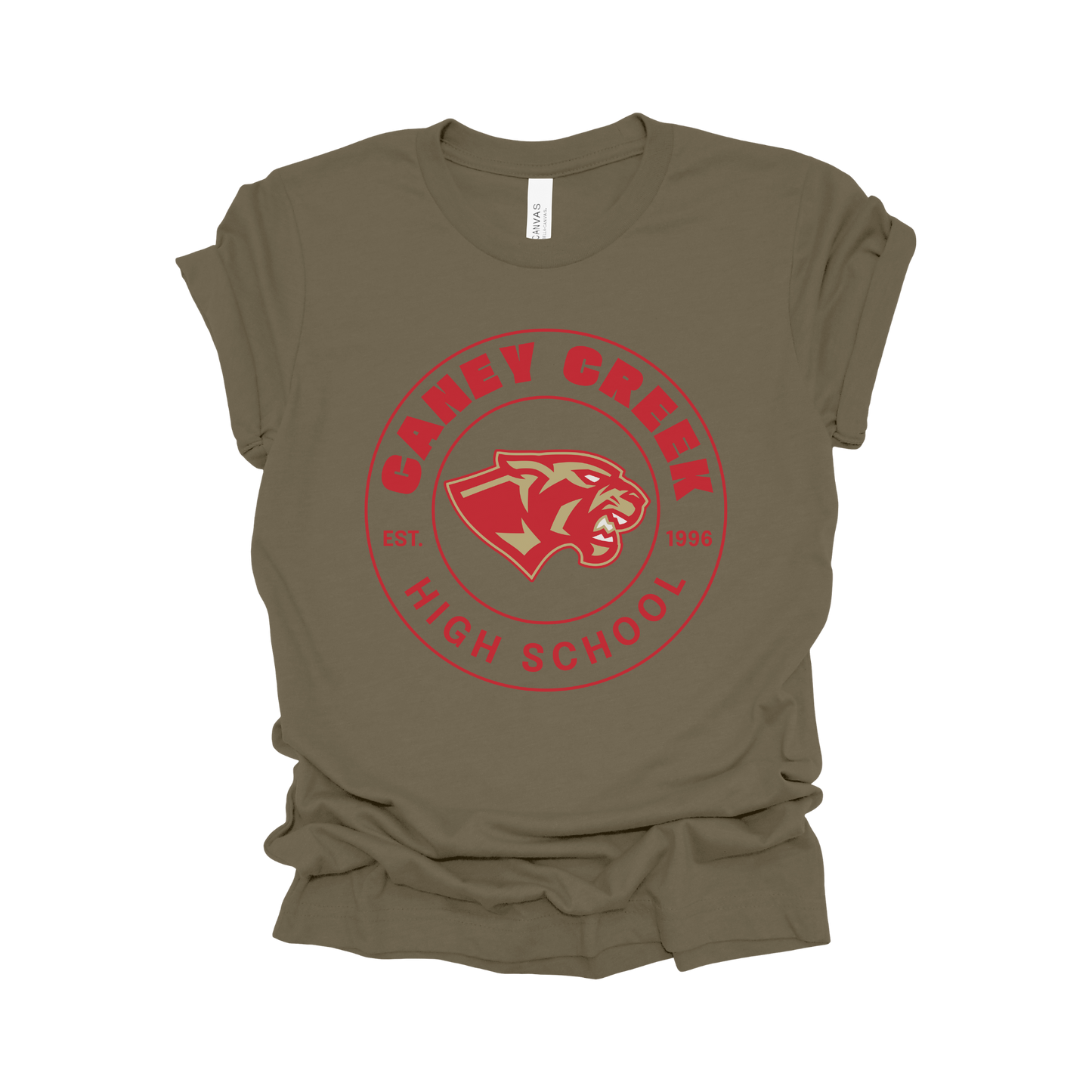 Caney Creek Panthers Round Design T-Shirt