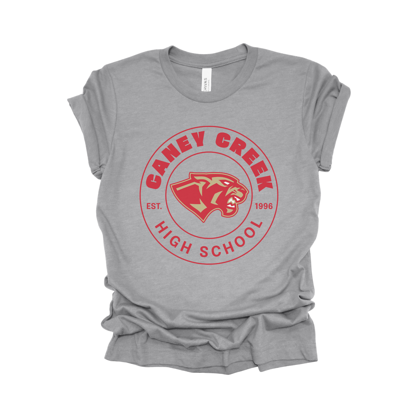 Caney Creek Panthers Round Design T-Shirt