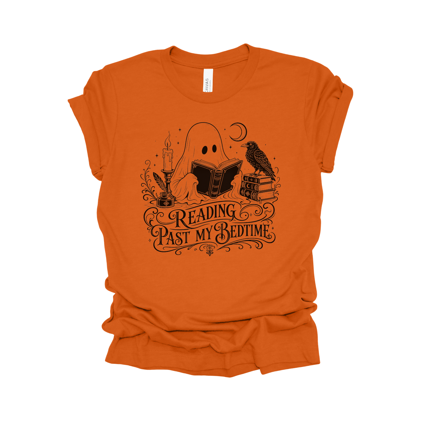 Reading Past My Bedtime Halloween Book Lover T-Shirt