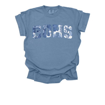 Floral Text GOHS T-Shirt | Spirit Wear | Floral Pattern Lettering