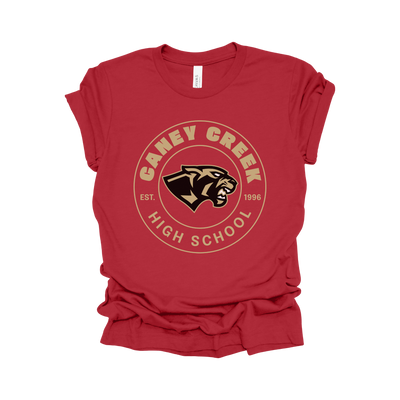 Caney Creek Panthers Round Design T-Shirt