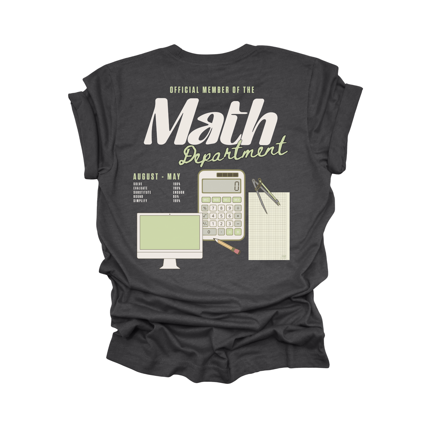 Math Department Teacher T-Shirt | Bella+Canvas 3001 Unisex Tee