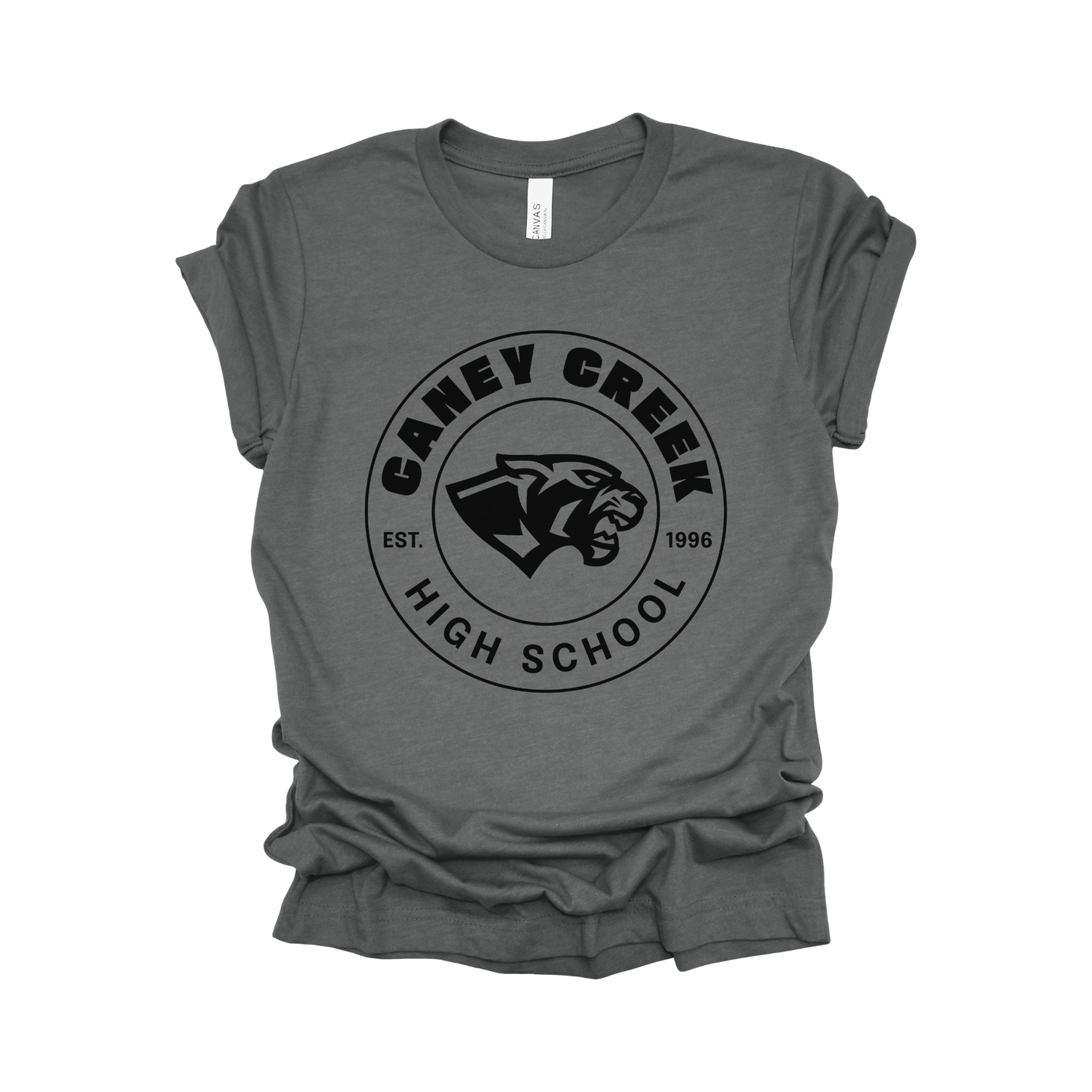 Caney Creek Panthers Round Design T-Shirt