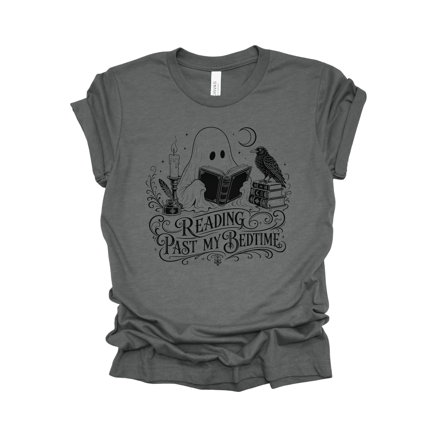 Reading Past My Bedtime Halloween Book Lover T-Shirt