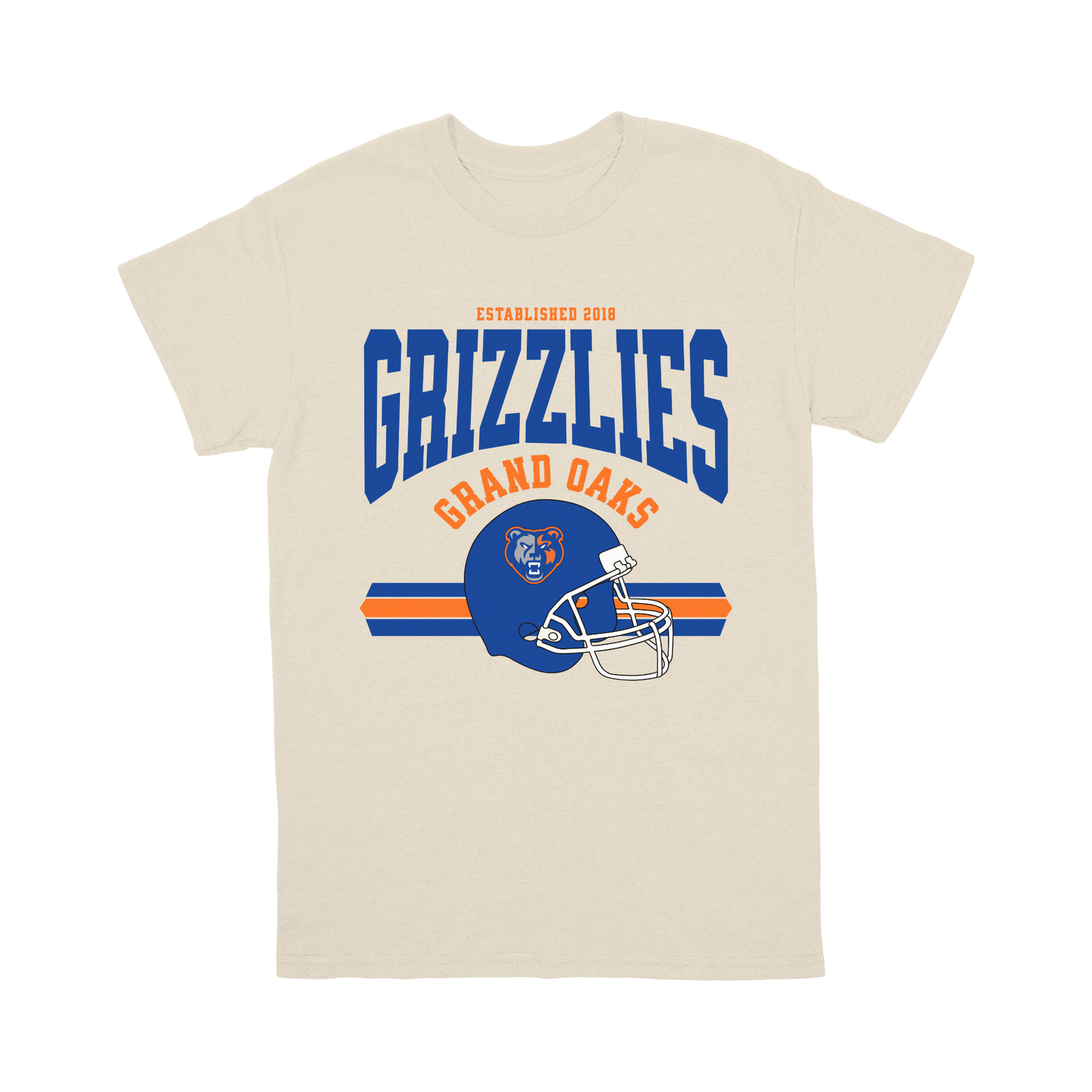 Grand Oaks High School Football T-Shirt | Grizzly Spirit Wear | Game Day Tee