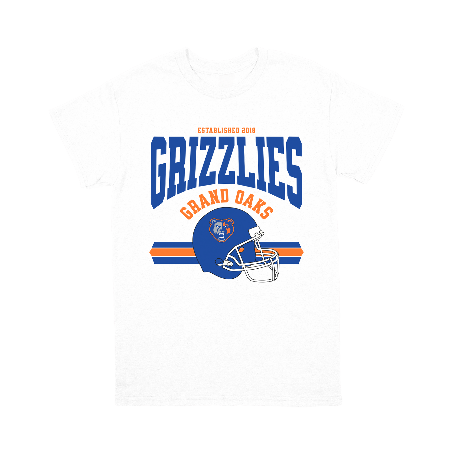 Grand Oaks High School Football T-Shirt | Grizzly Spirit Wear | Game Day Tee