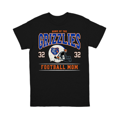 Grand Oaks Grizzlies Football Mom Personalized T-Shirt | Custom Player Name & Number