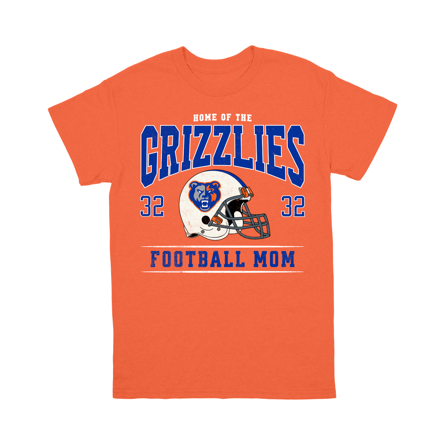 Grand Oaks Grizzlies Football Mom Personalized T-Shirt | Custom Player Name & Number