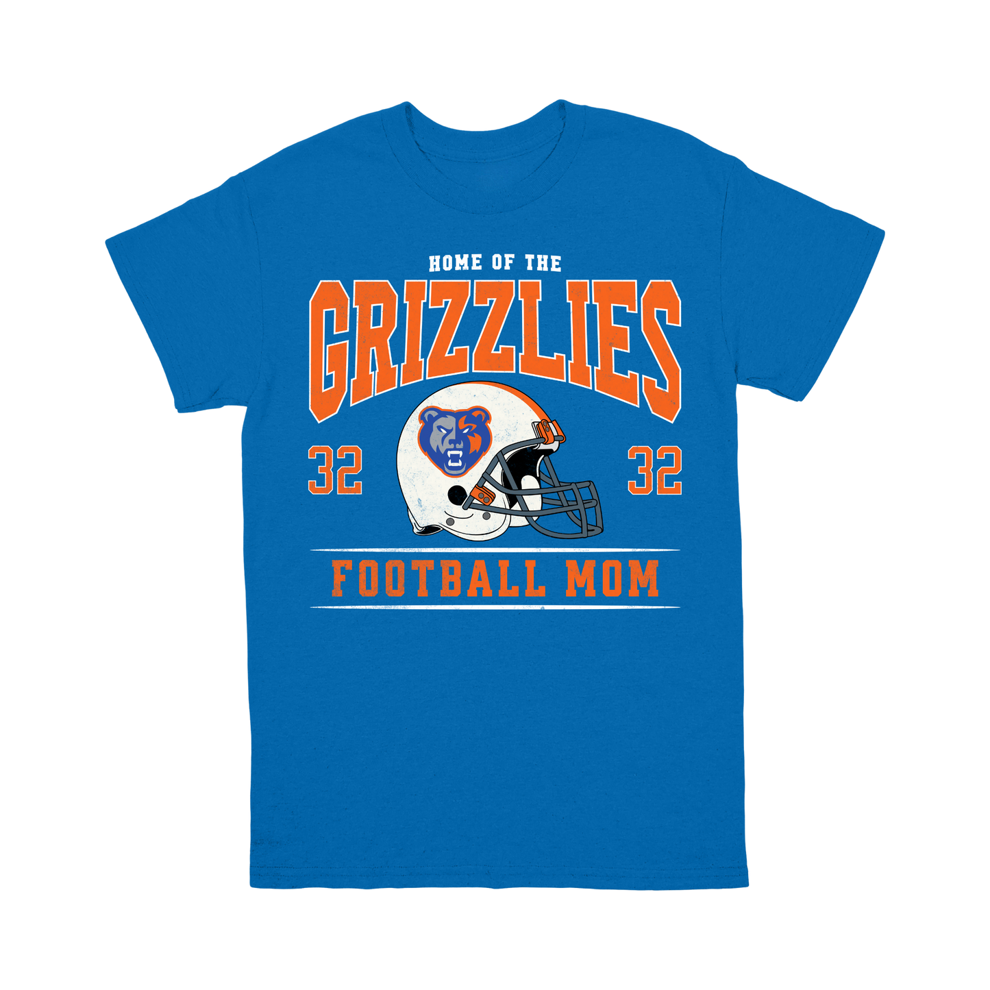 Grand Oaks Grizzlies Football Mom Personalized T-Shirt | Custom Player Name & Number