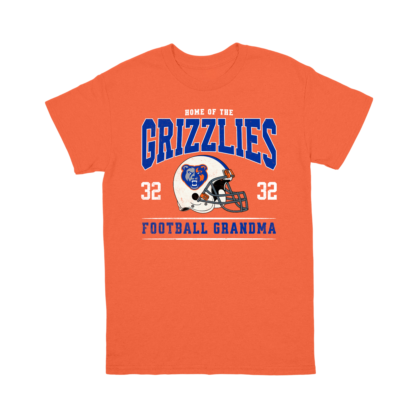 Grand Oaks Grizzlies Football Grandma Personalized T-Shirt | Custom Player Name & Number