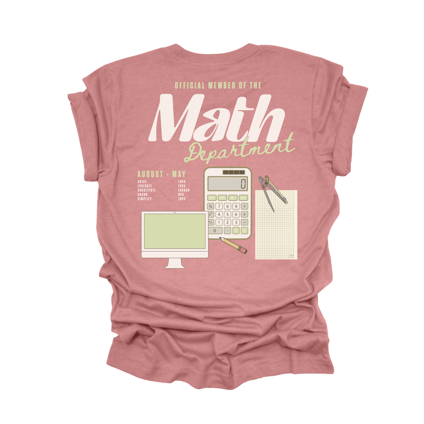 Math Department Teacher T-Shirt | Bella+Canvas 3001 Unisex Tee