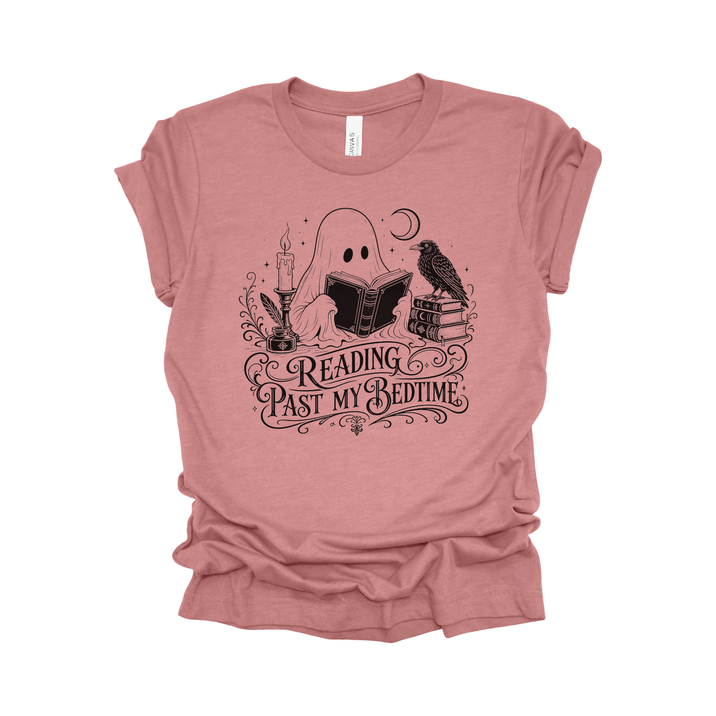 Reading Past My Bedtime Halloween Book Lover T-Shirt