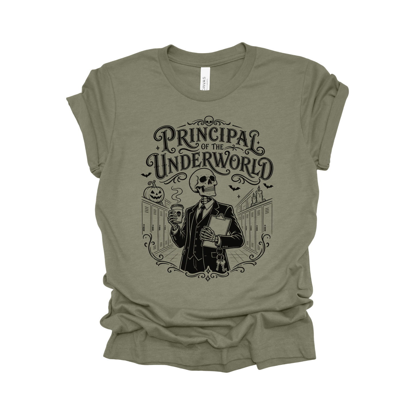 Principal of the Underworld Halloween Principal T-Shirt – Male