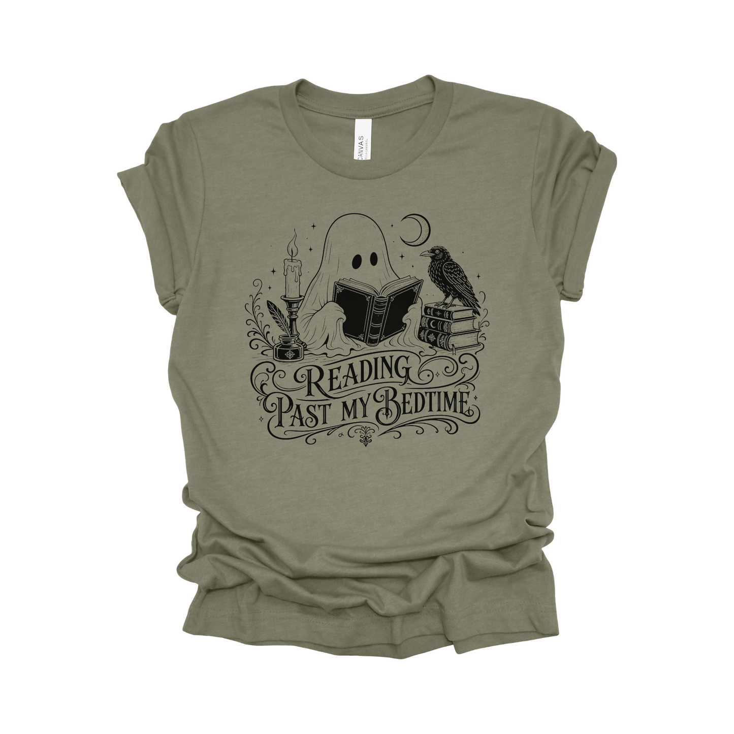 Reading Past My Bedtime Halloween Book Lover T-Shirt