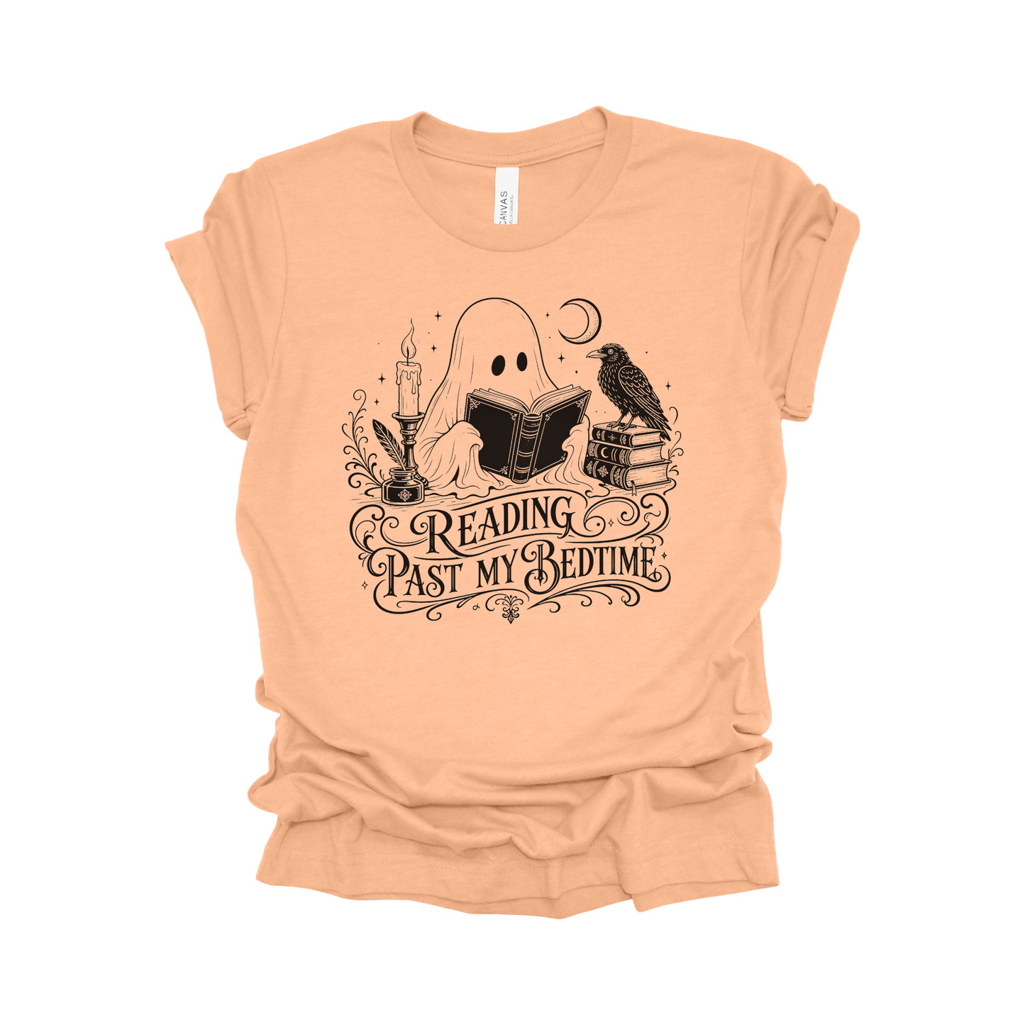 Reading Past My Bedtime Halloween Book Lover T-Shirt