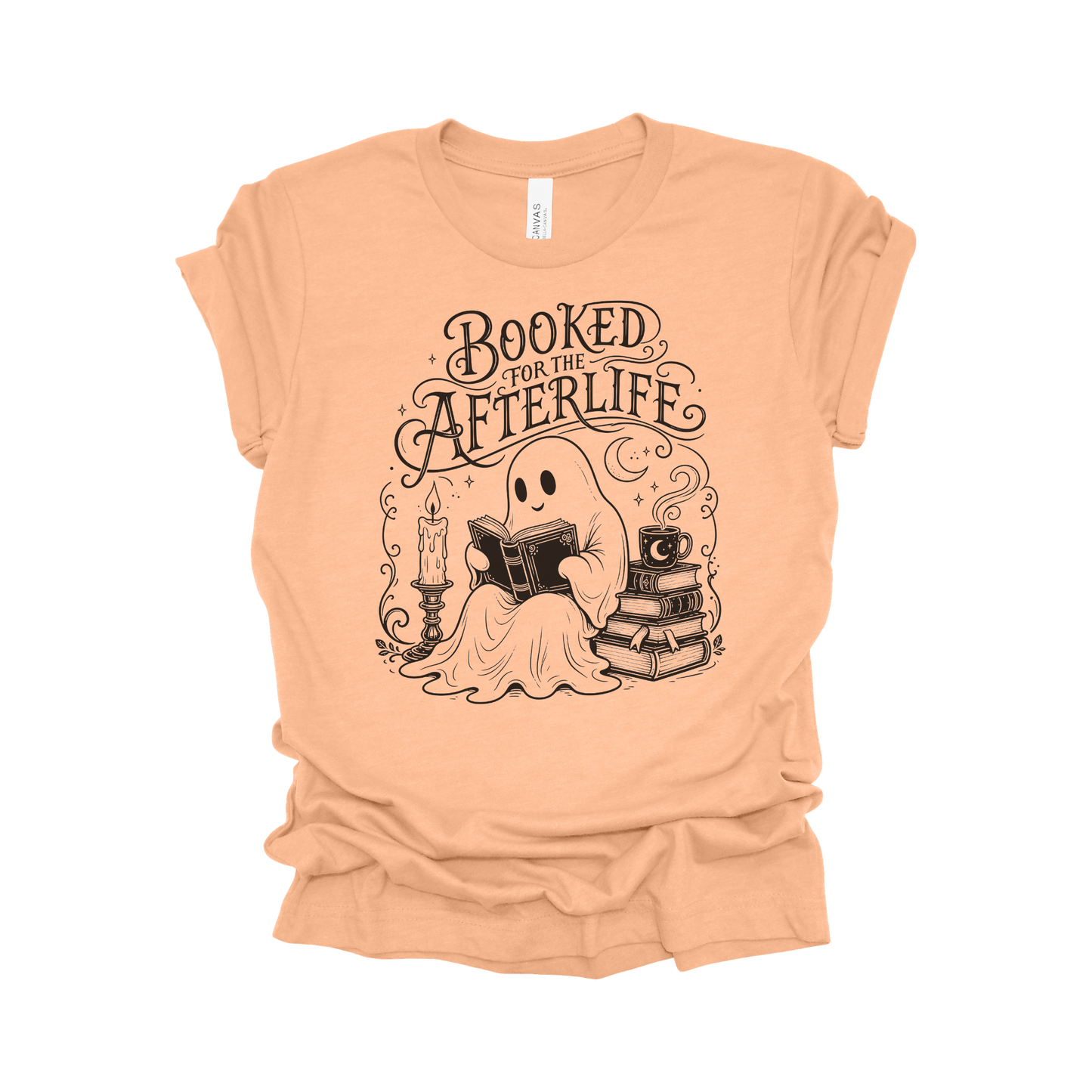 Booked for the Afterlife Halloween Reading T-Shirt