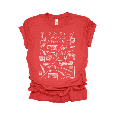 The Woodlands High School Marching Band Tee - Sound of the Highlanders