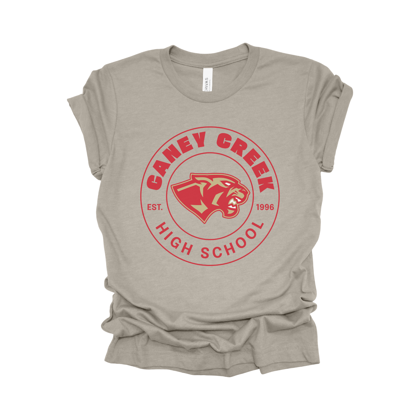 Caney Creek Panthers Round Design T-Shirt