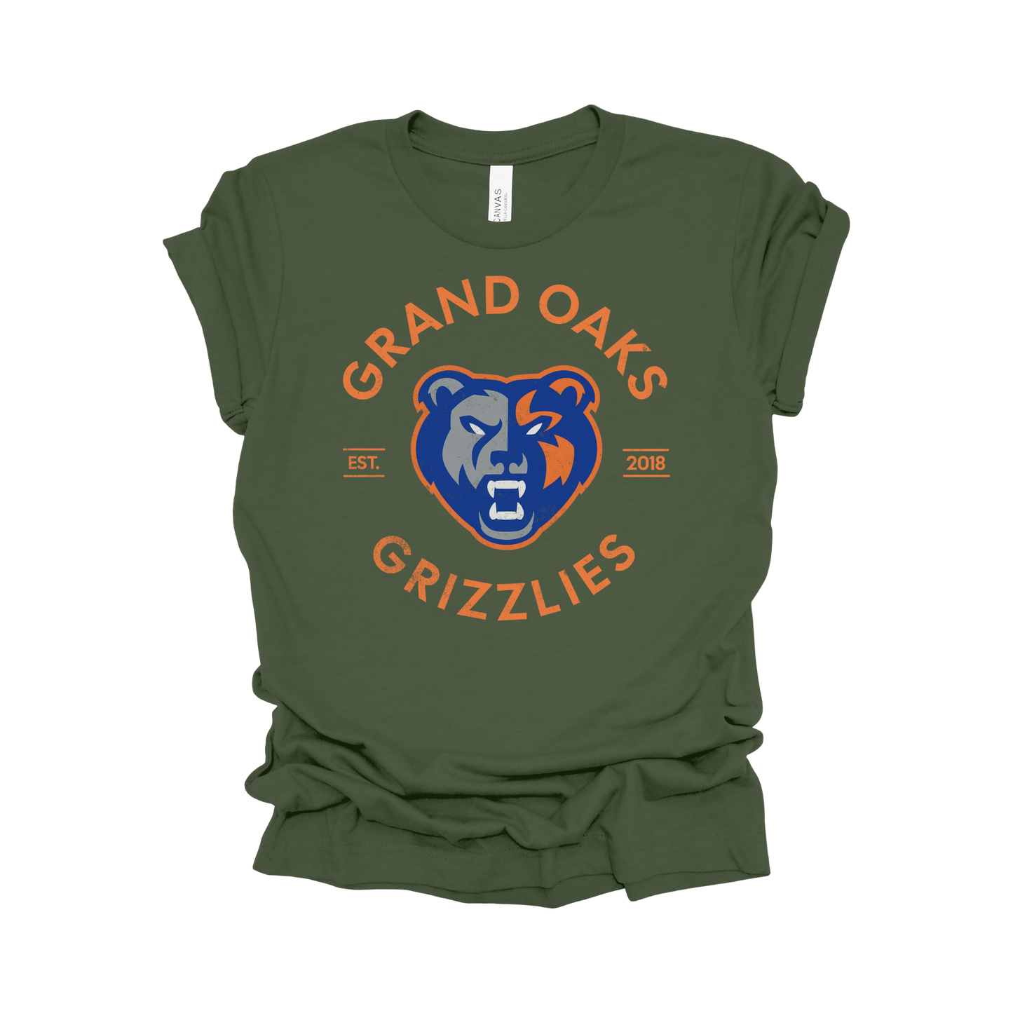 Grand Oaks High School T-Shirt | Grizzly Spirit Wear | Bold School Pride Tee