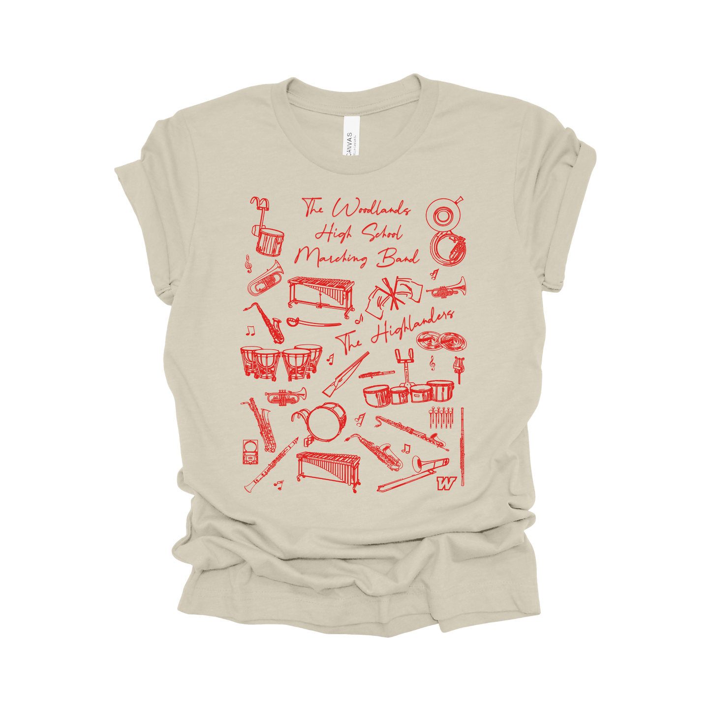 The Woodlands High School Marching Band Tee - Sound of the Highlanders