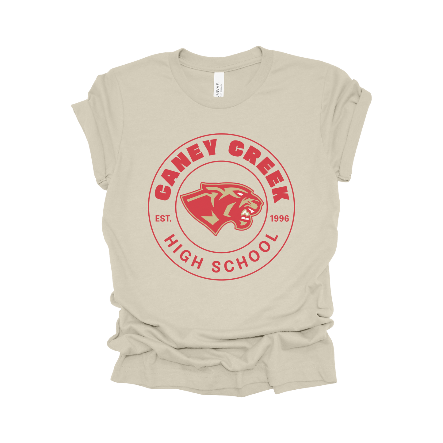 Caney Creek Panthers Round Design T-Shirt