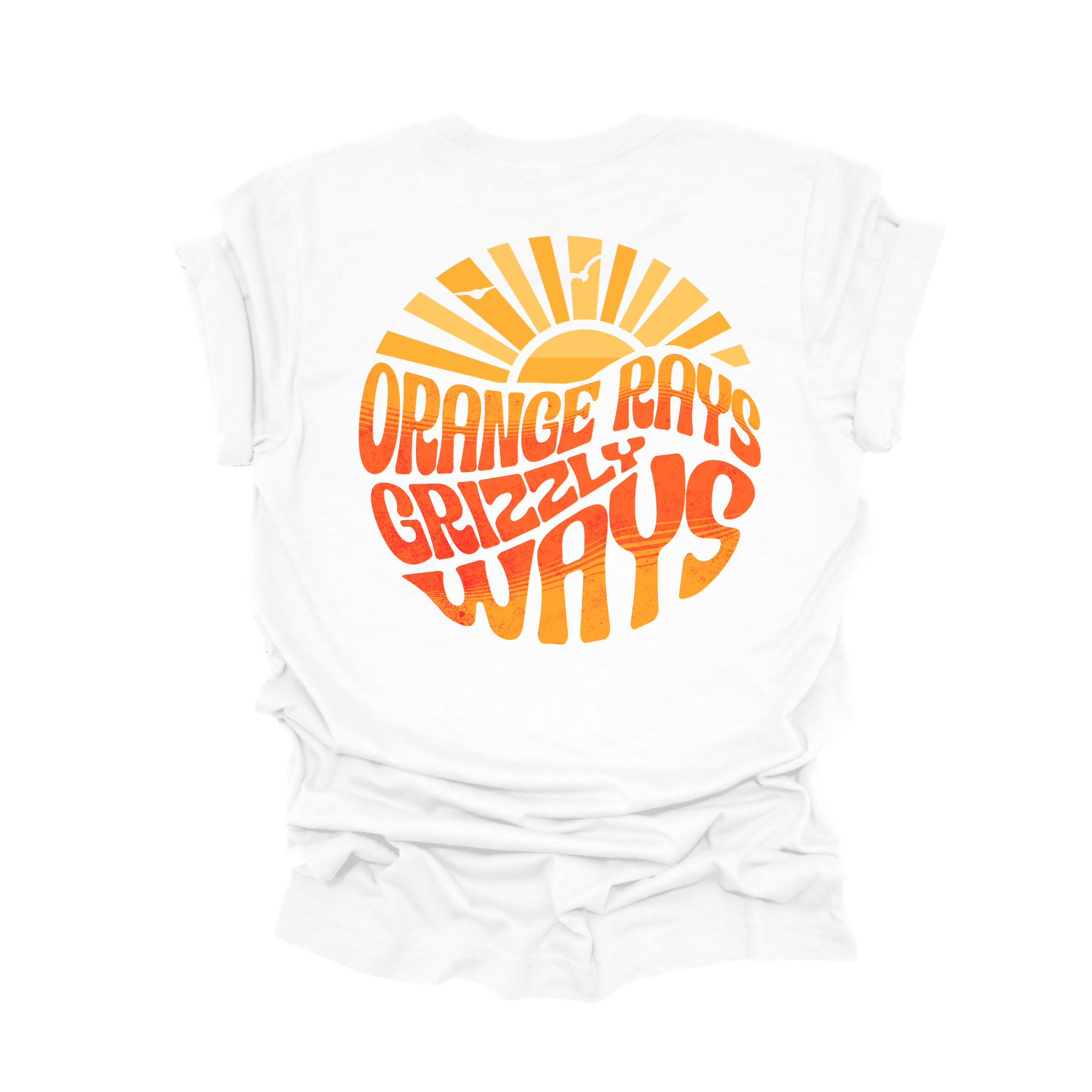 Orange Rays, Grizzly Ways Spirit Tee | Grand Oaks High School Orange Vibes Collection