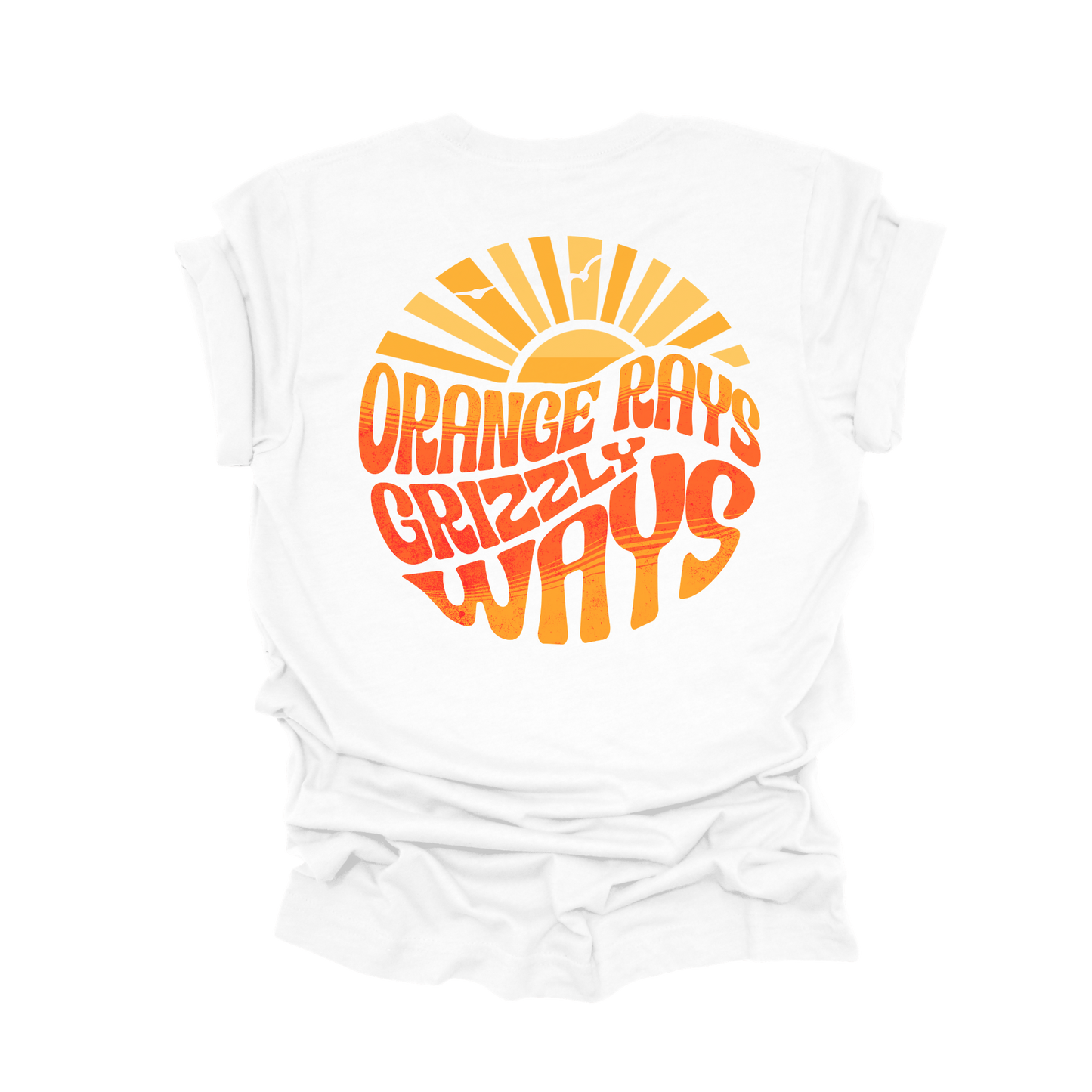 Orange Rays, Grizzly Ways Spirit Tee | Grand Oaks High School Orange Vibes Collection